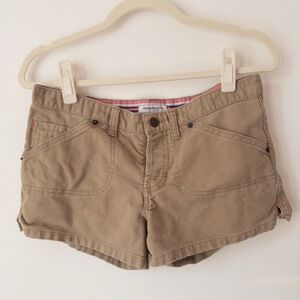 Y2K‎ Abercrombie & Fitch Khaki Utility Cargo Shorts Size 2 Low Rise Micro Short